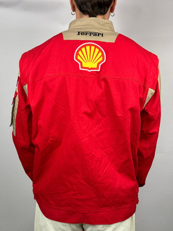 Veste de racing rouge FERRARI L vintage