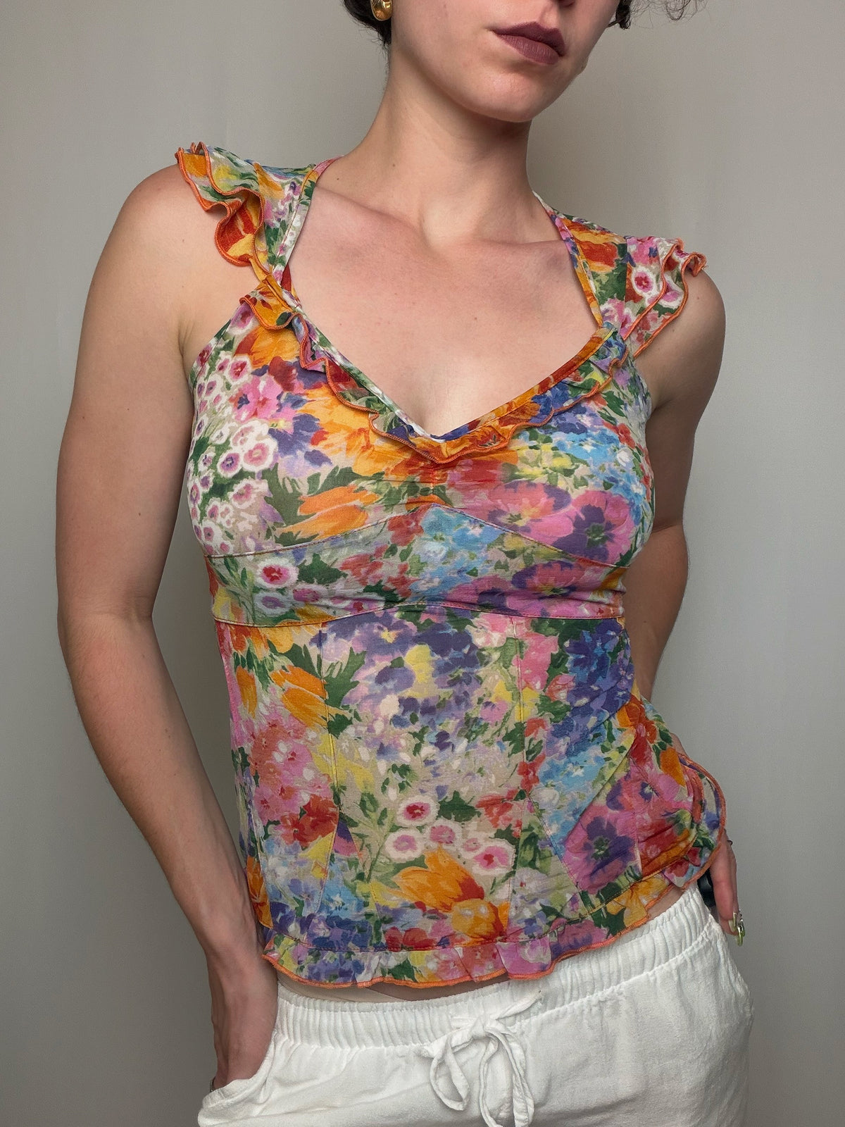 Top multicolore NafNaf M vintage