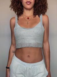 Vintage S metallic mesh top
