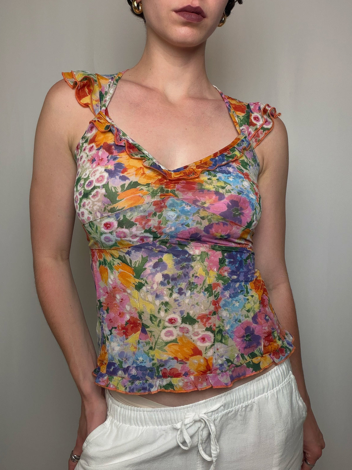 Top multicolore NafNaf M vintage