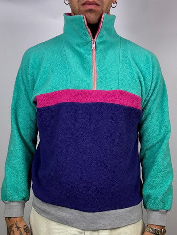 Polaire bloc couleurs style 90's M/L Vintage