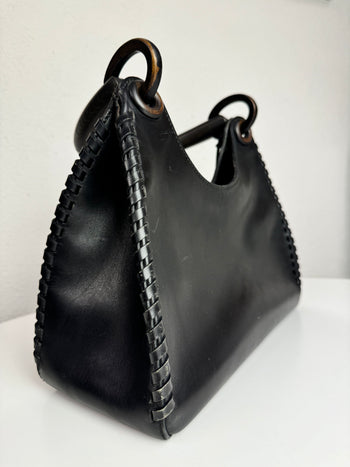 Sac en cuir noir GUCCI modèle Boho Jackie Vintage