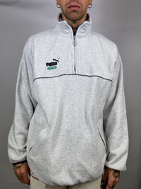 Polaire grise col zippé PUMA XL Vintage
