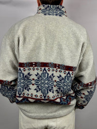 Gray fleece zipped collar L SERGIO TACCHINI Vintage