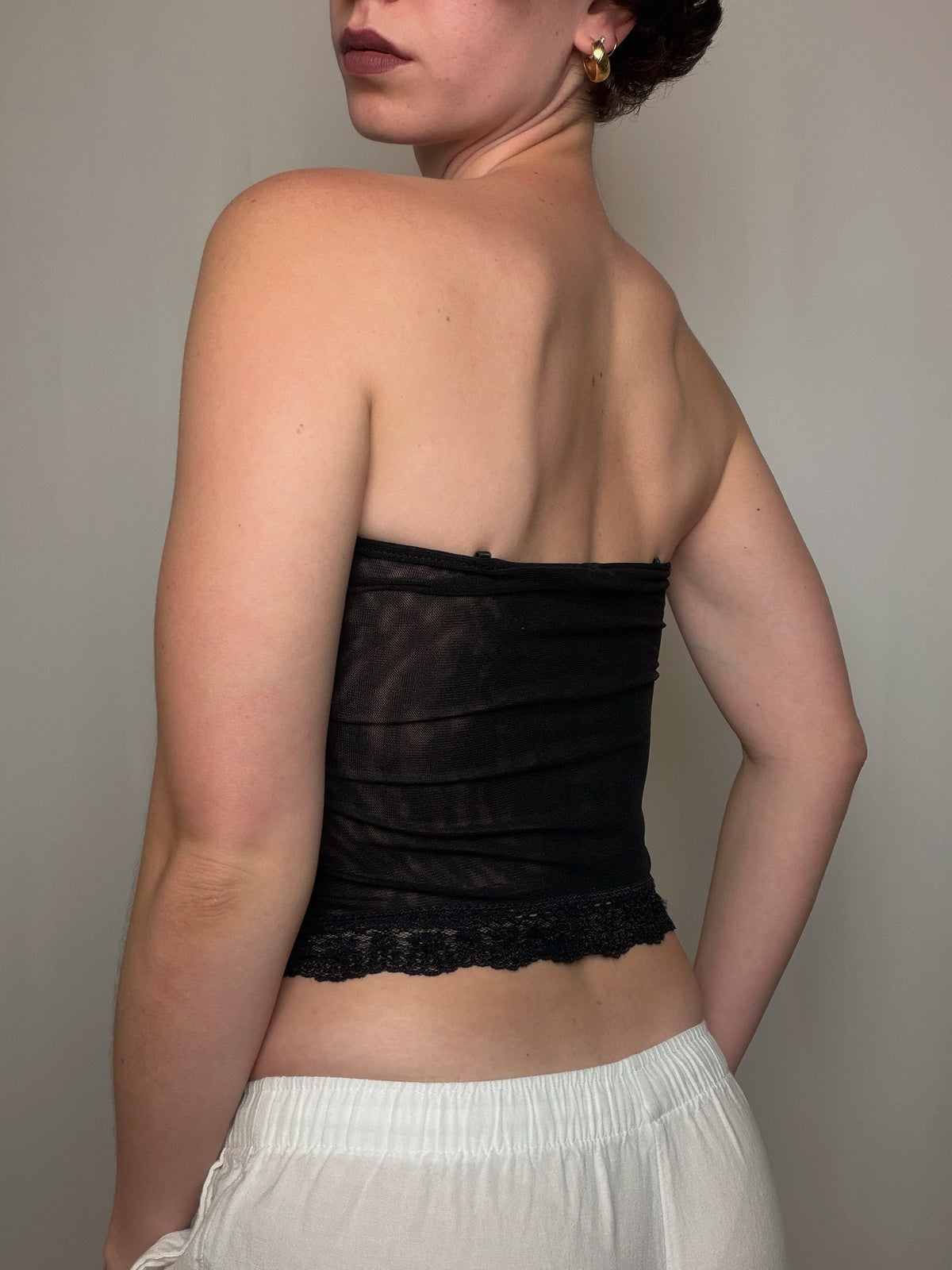 Corset a dentelle vert S/M vintage