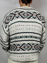 XL vintage gray round neck knitted sweater