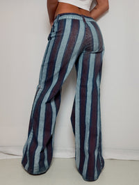 Jean rayé flaire M/L vintage
