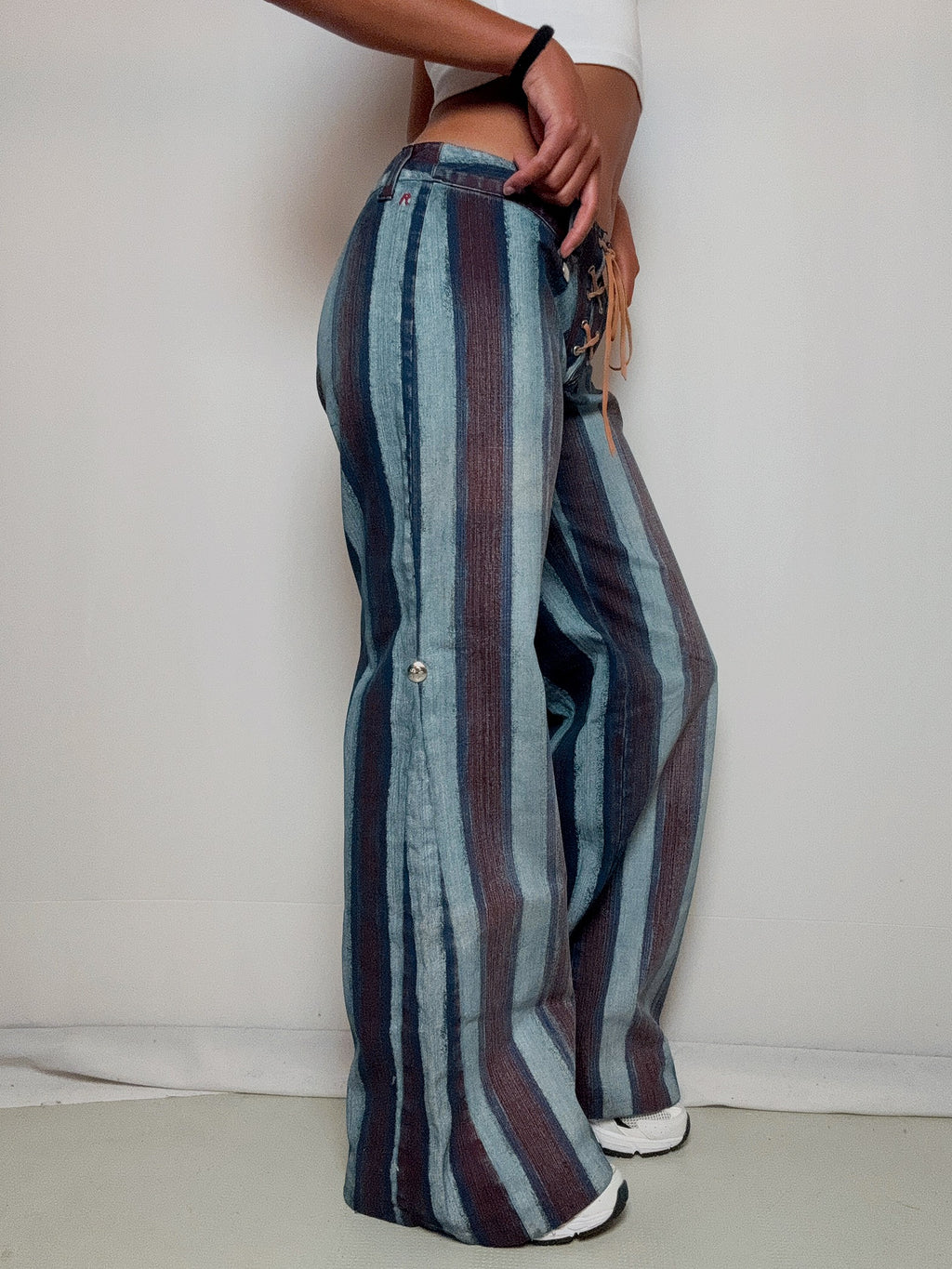 Jean rayé flaire M/L vintage