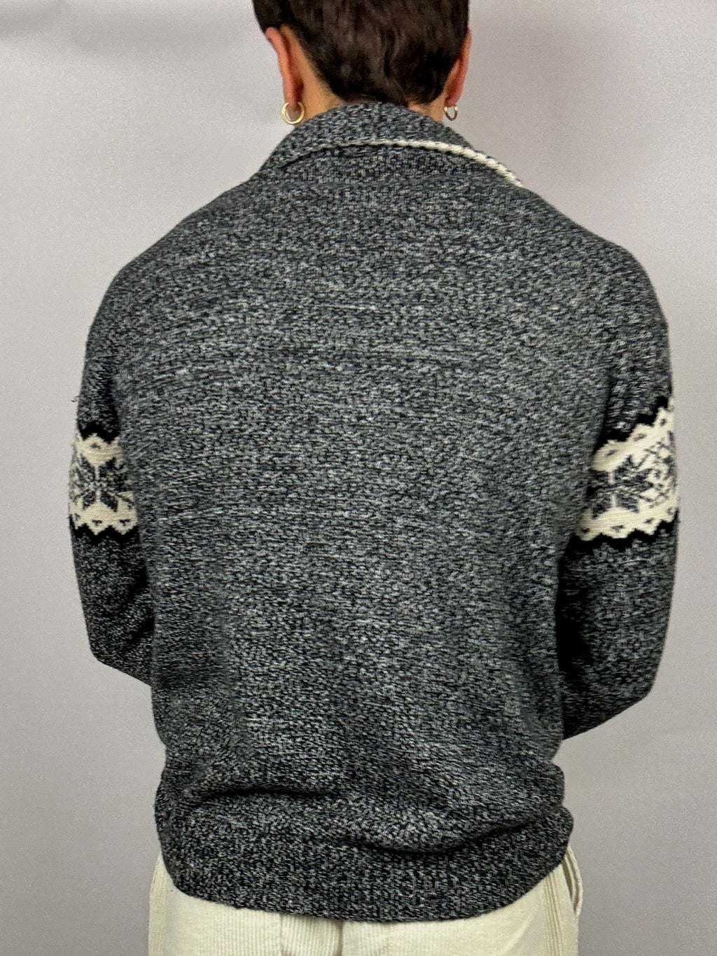 Vintage XL grey knit turtleneck sweater