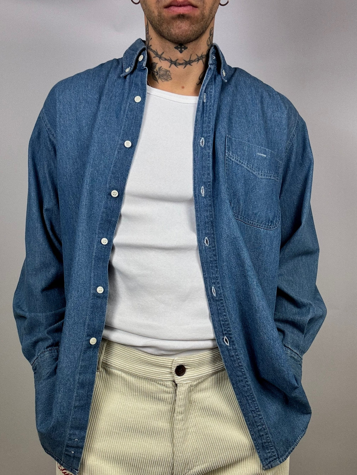 Oversized denim shirt M Vintage