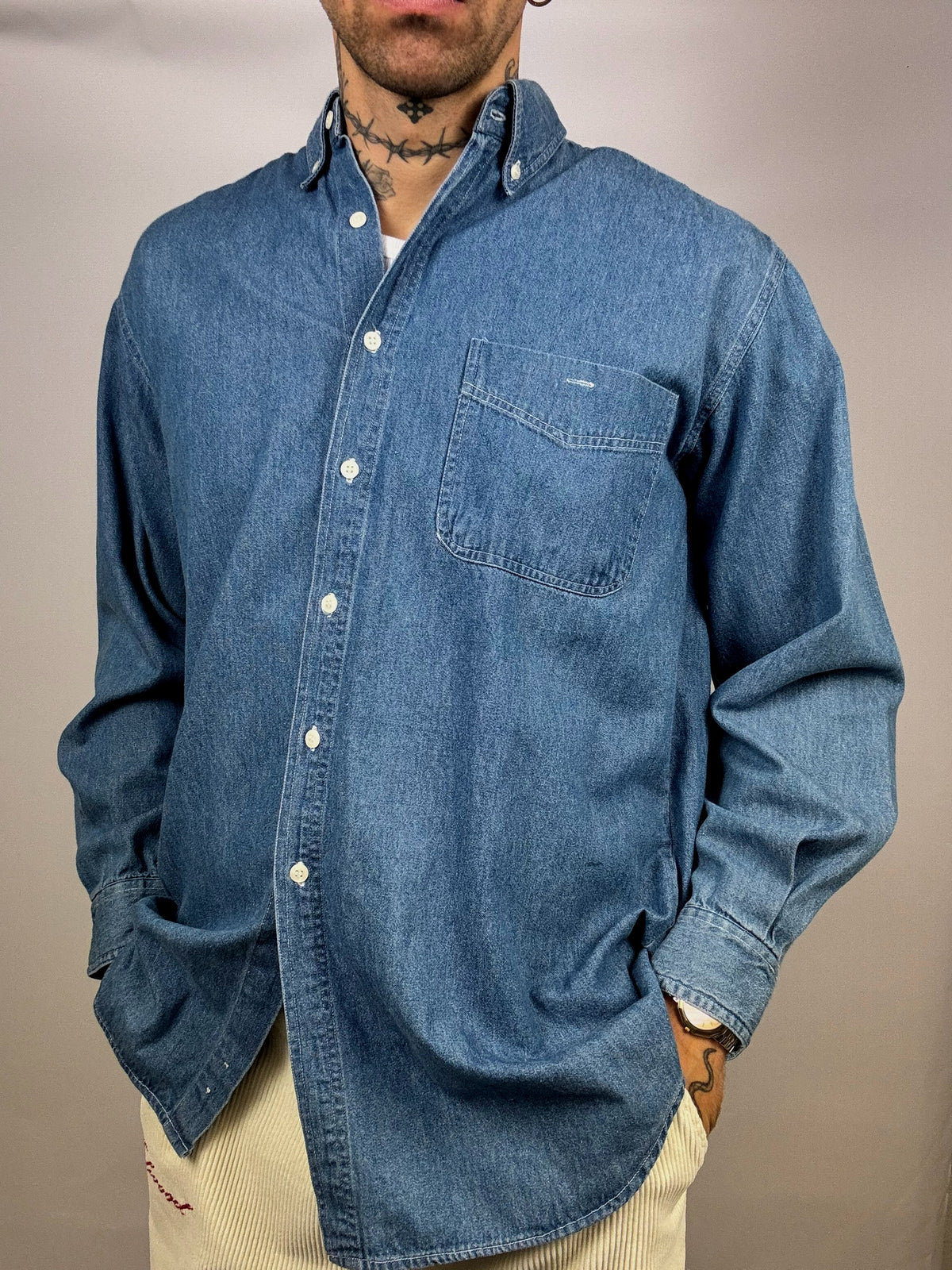Oversized denim shirt M Vintage