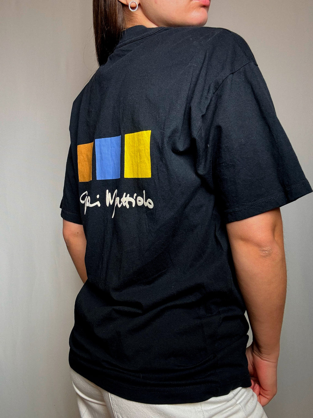 Schwarzes Vintage-T-Shirt Gr. M