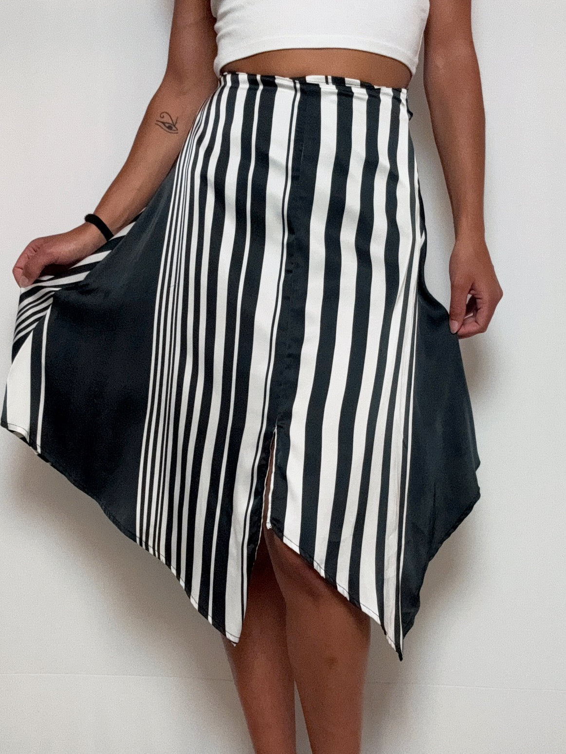 Jupe fluide asymétrique XS vintage