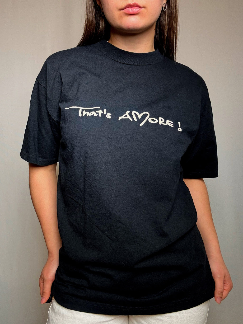 Schwarzes Vintage-T-Shirt Gr. M