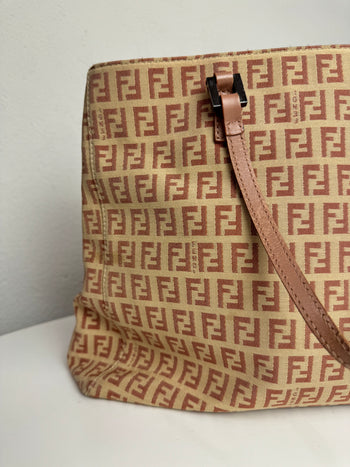 Sac cabas en toile monogrammée FENDI Vintage