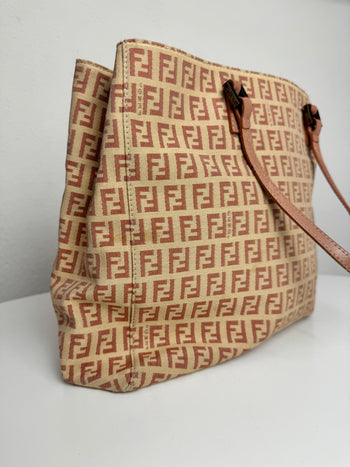 Sac cabas en toile monogrammée FENDI Vintage