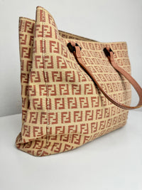 Sac cabas en toile monogrammée FENDI Vintage
