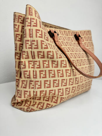 Sac cabas en toile monogrammée FENDI Vintage