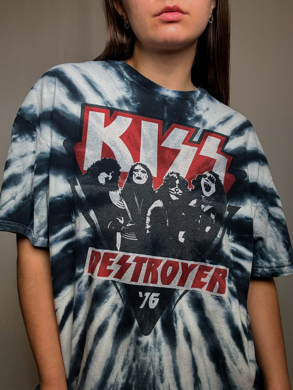 Verwaschenes Kiss T-Shirt 2XL Vintage