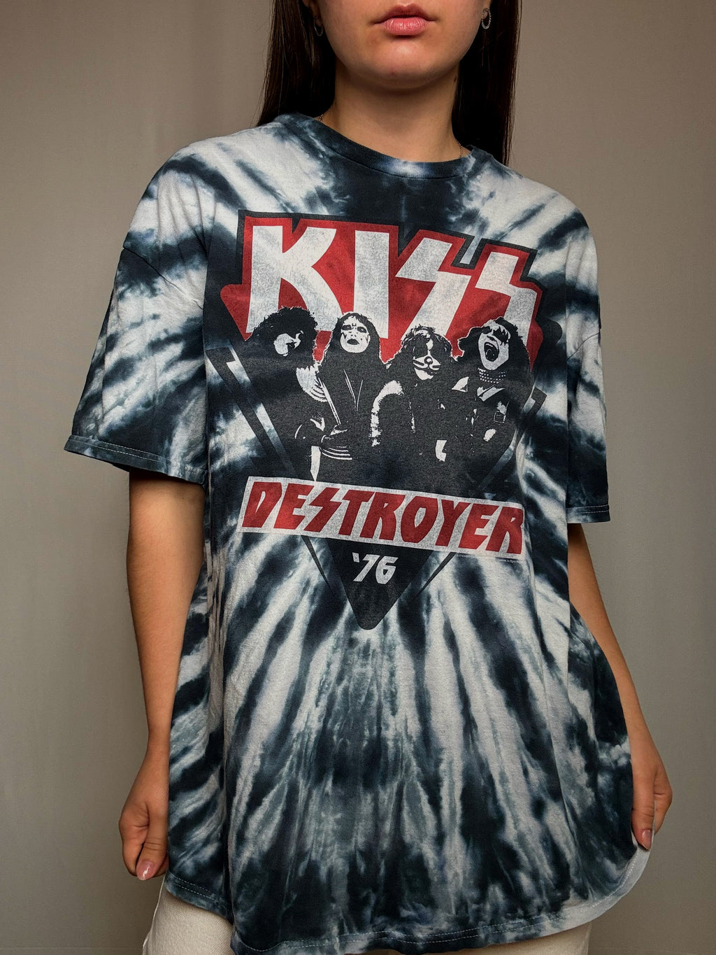 Verwaschenes Kiss T-Shirt 2XL Vintage