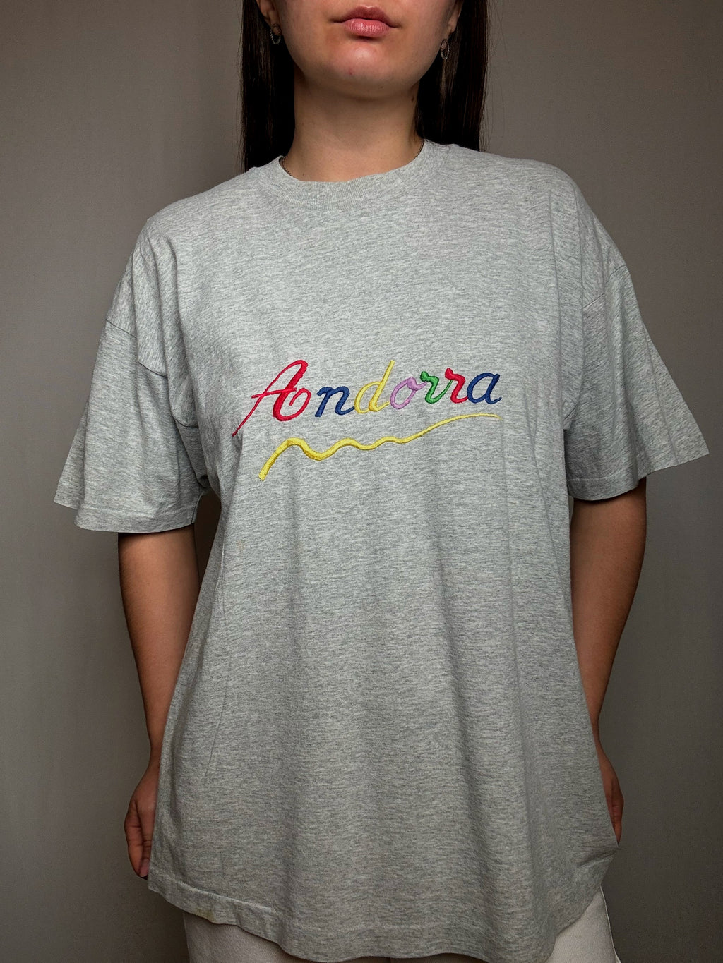 Besticktes T-Shirt Andora XL Vintage