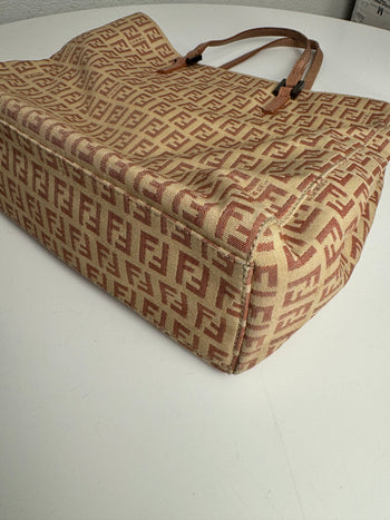 Sac cabas en toile monogrammée FENDI Vintage