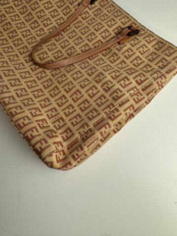 Sac cabas en toile monogrammée FENDI Vintage