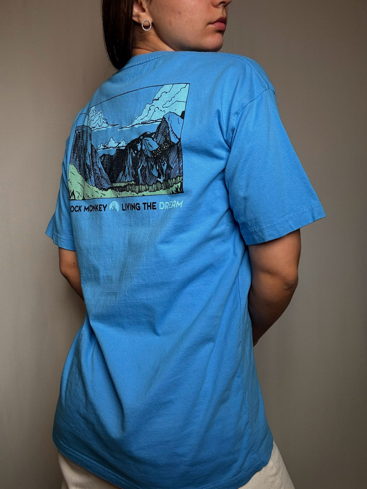 Tshirt bleu rock monkey M vintage
