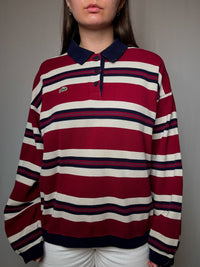 Polo manches longues rayé Lacoste XL vintage