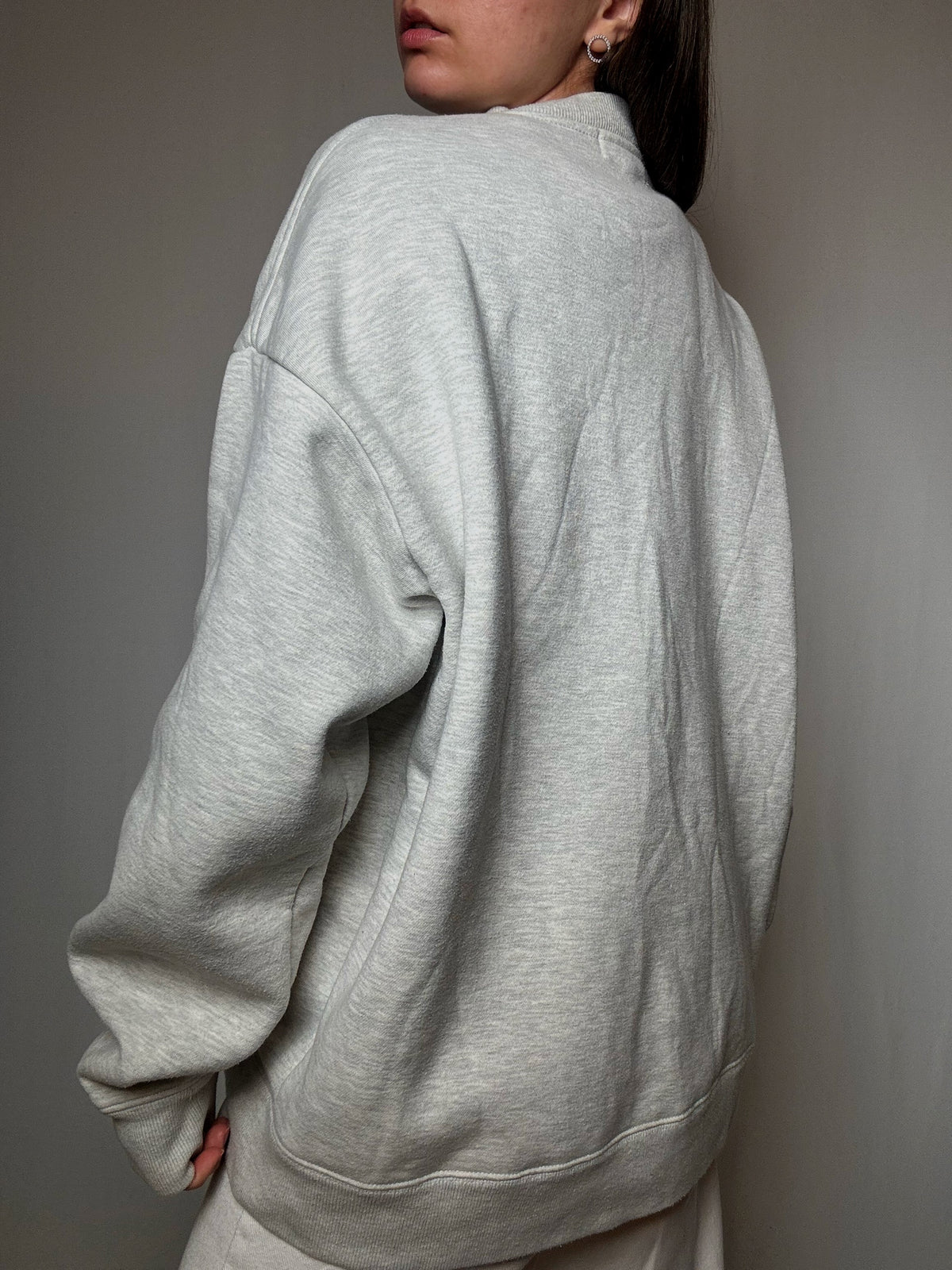 Graues Racing-Sweatshirt L Vintage