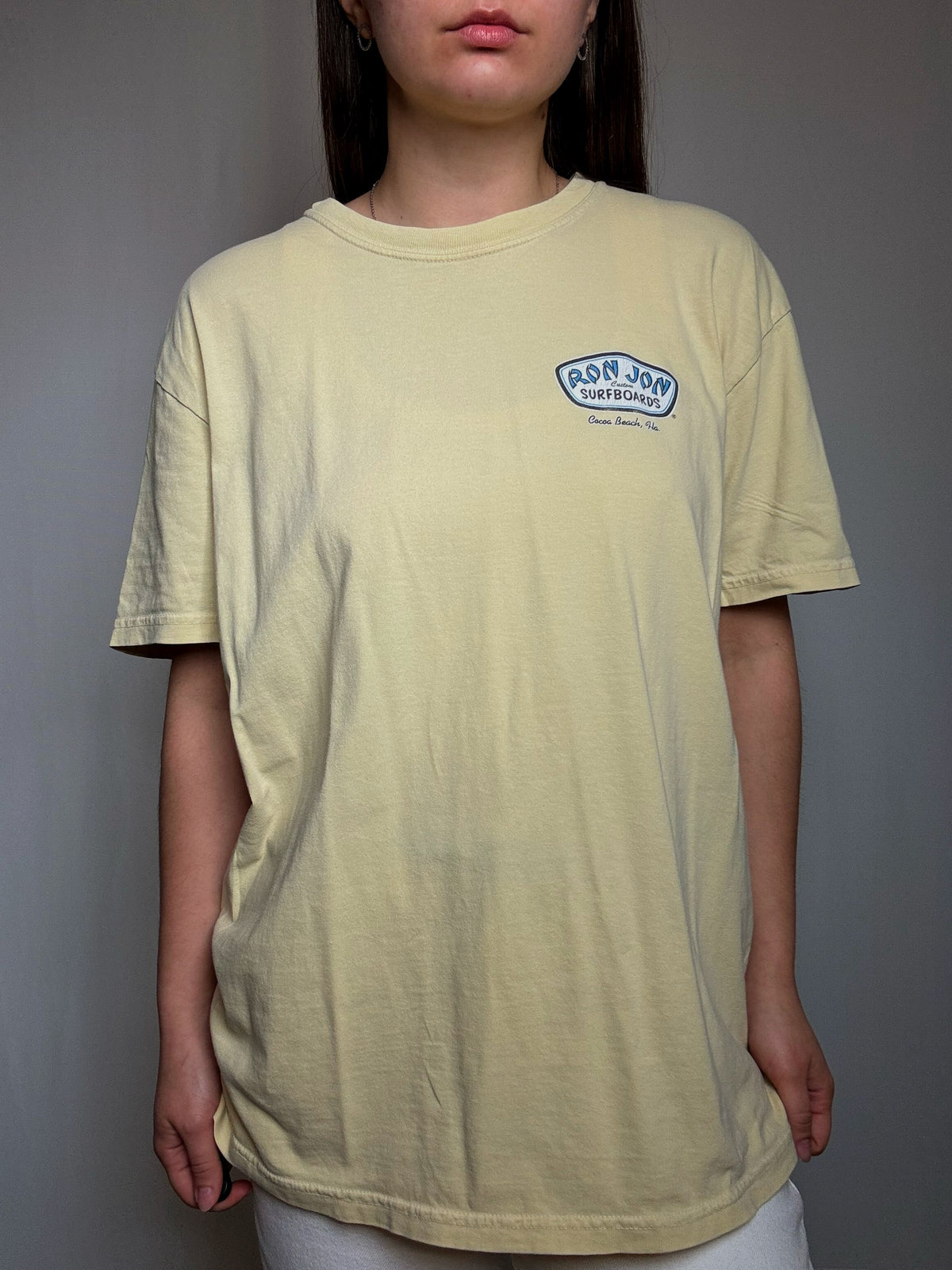 Tshirt jaune comfort jaune beurre L vintage