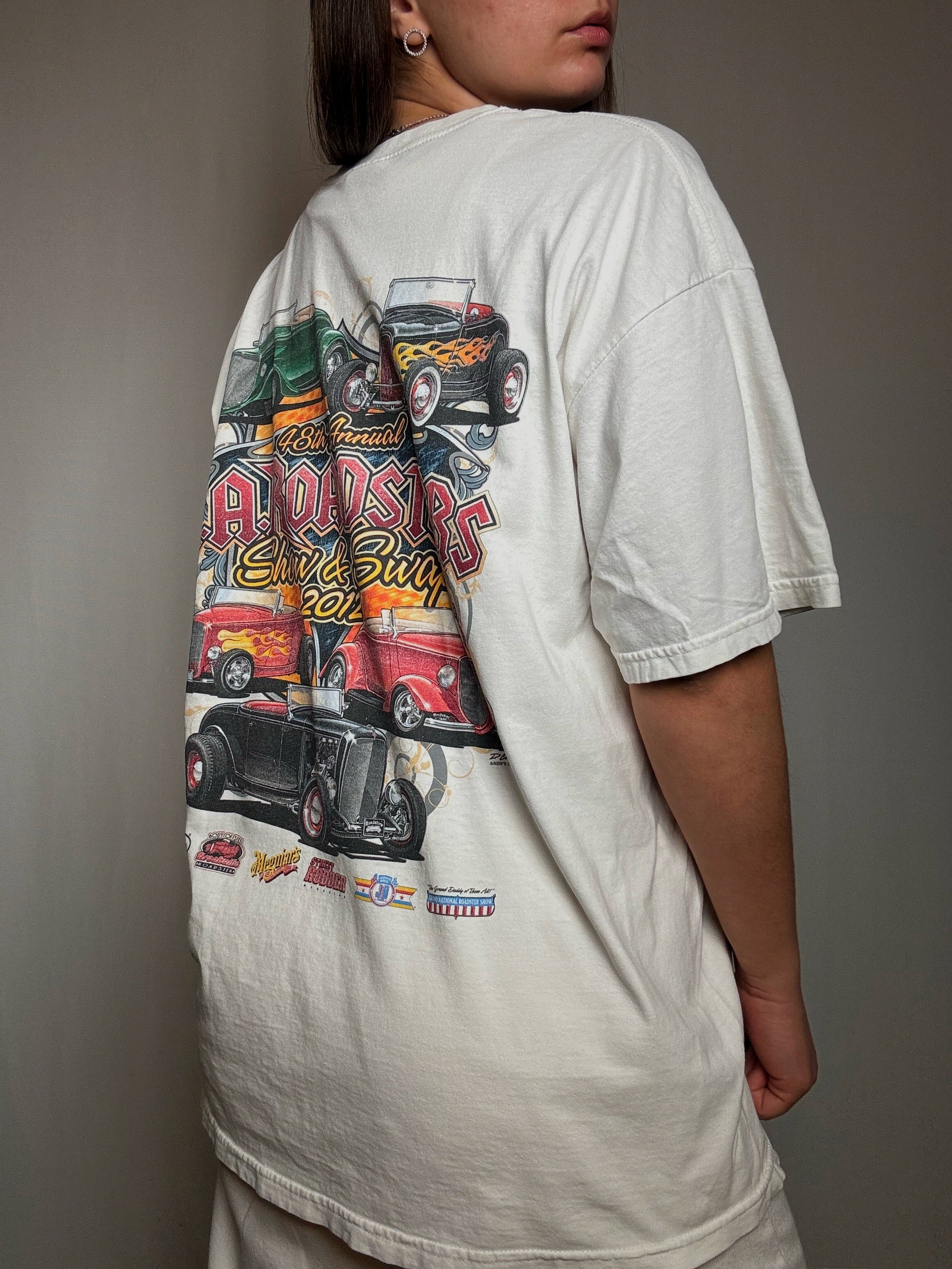 Tshirt blanc racing XXL vintage