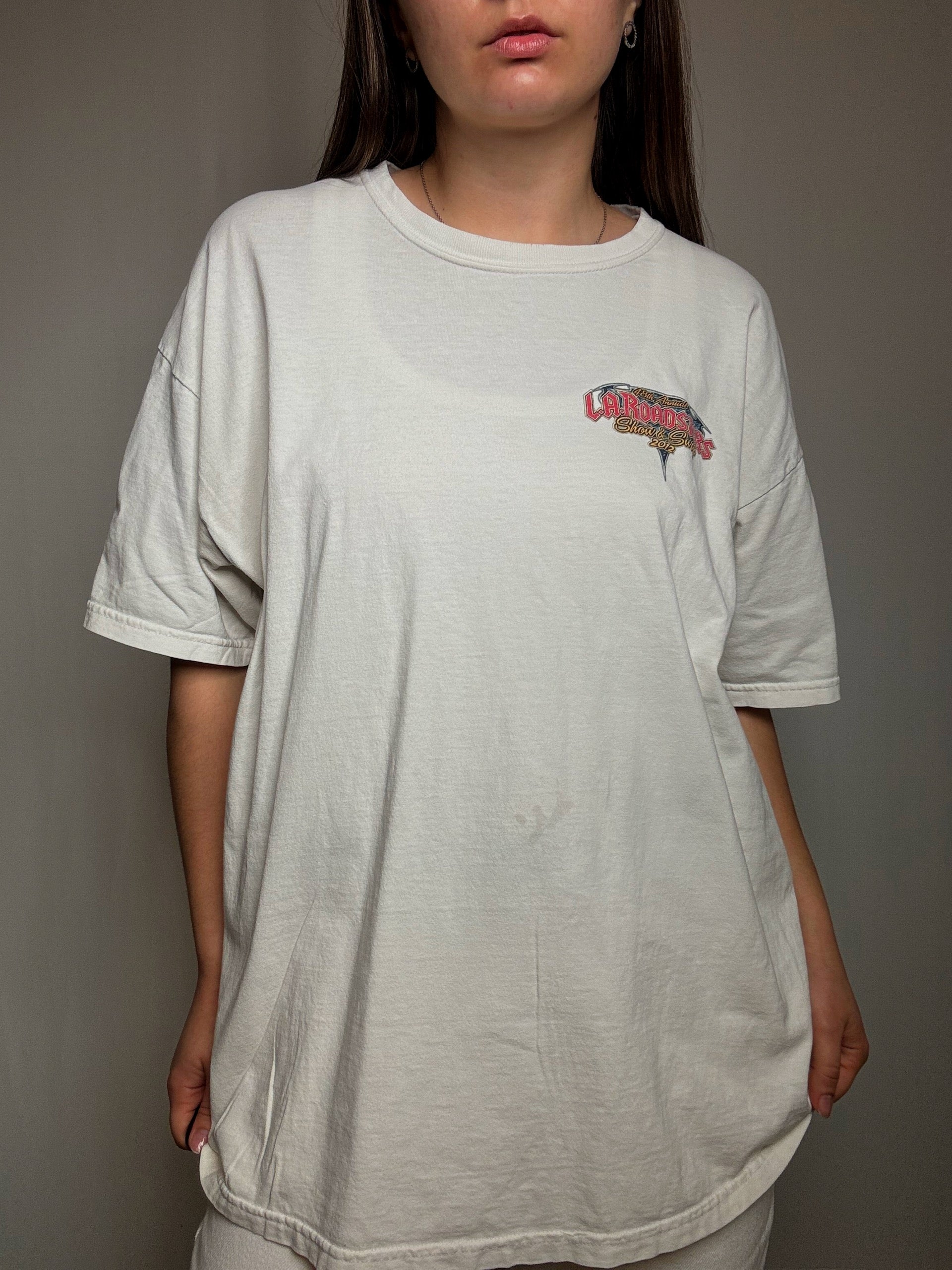 Tshirt blanc racing XXL vintage