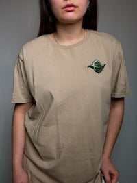 Tshirt beige brodé Yoda M vintage