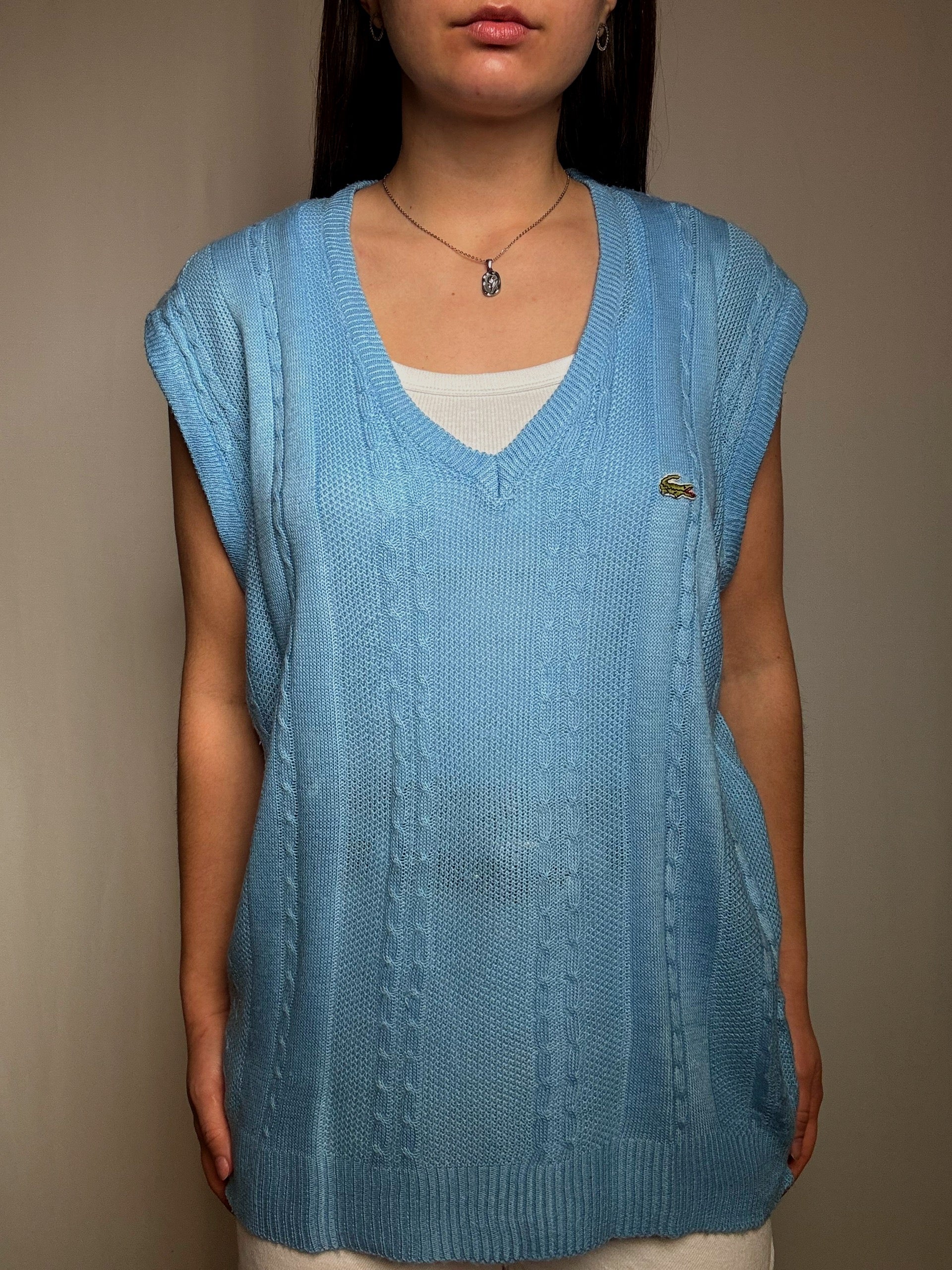 Gilet bleu Lacoste XXL vintage
