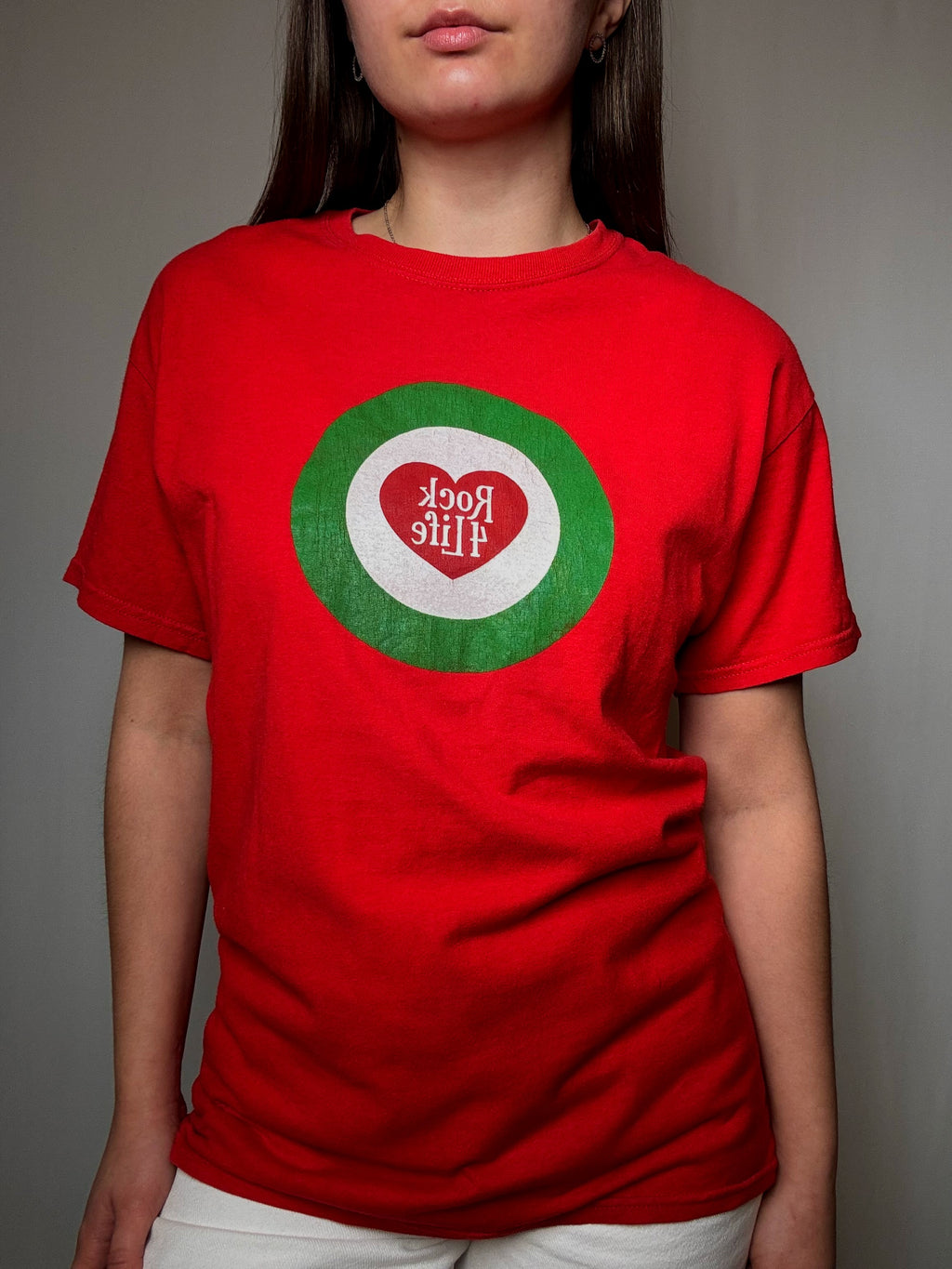 Tee shirt rouge rock 4 life M vintage