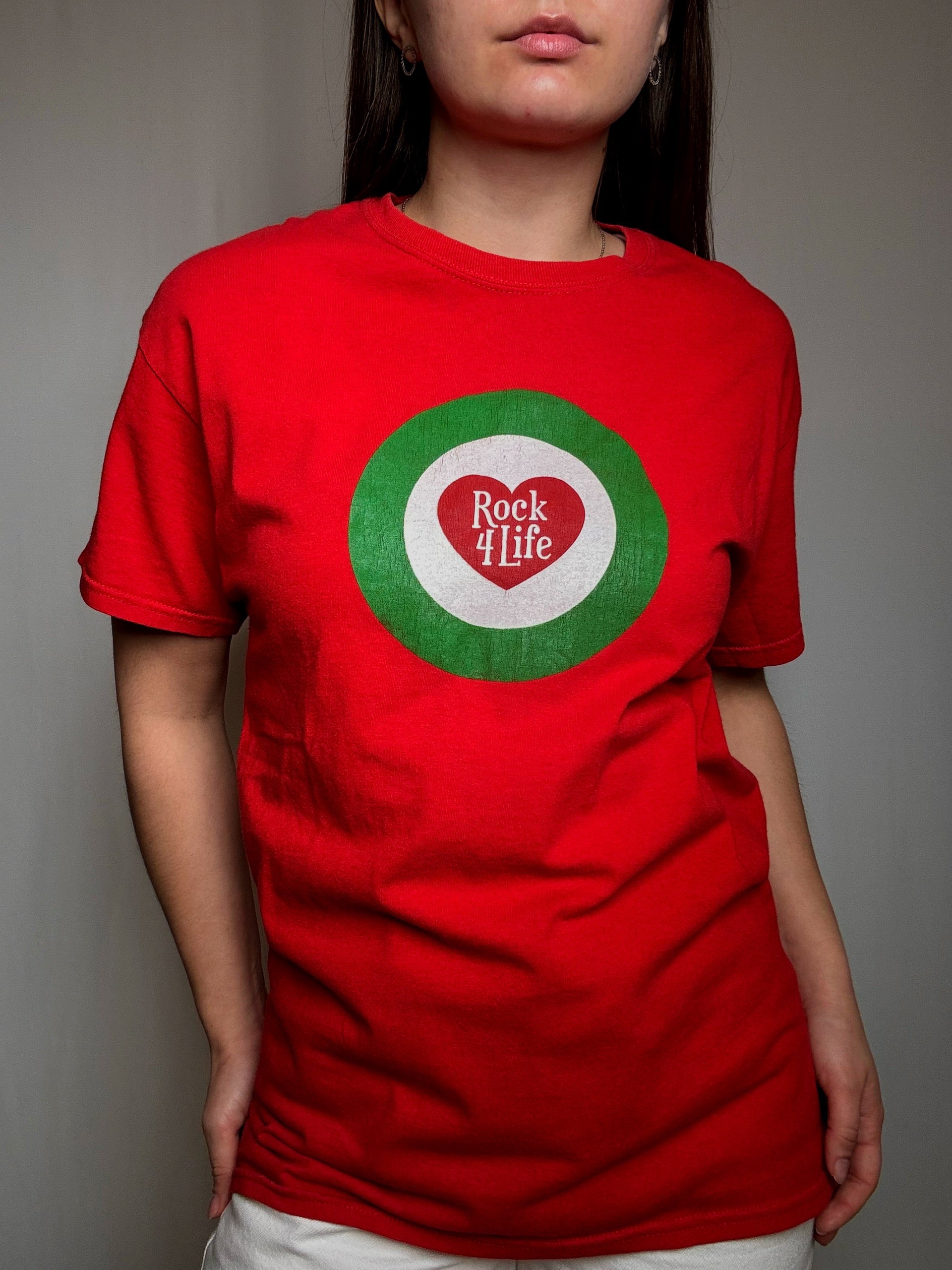 Tee shirt rouge rock 4 life M vintage