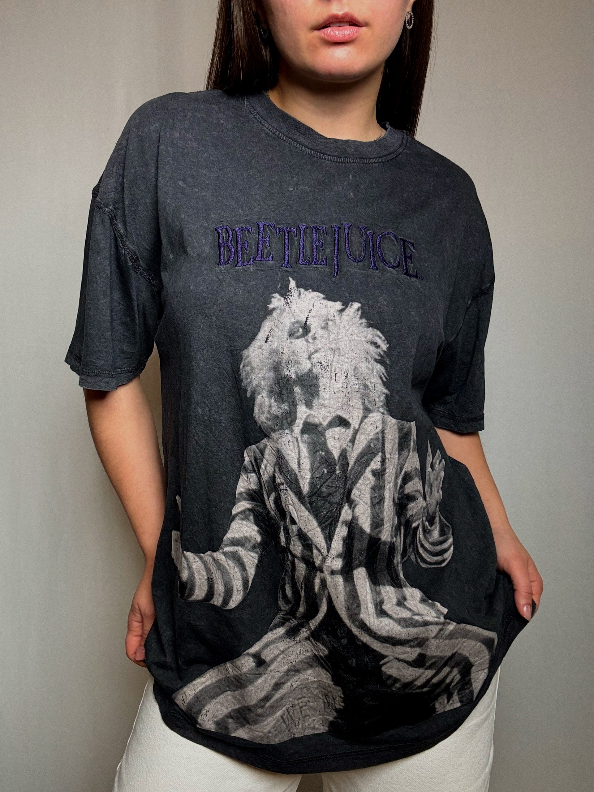 Tshirt délavé Bettlejuice L/XL vintage