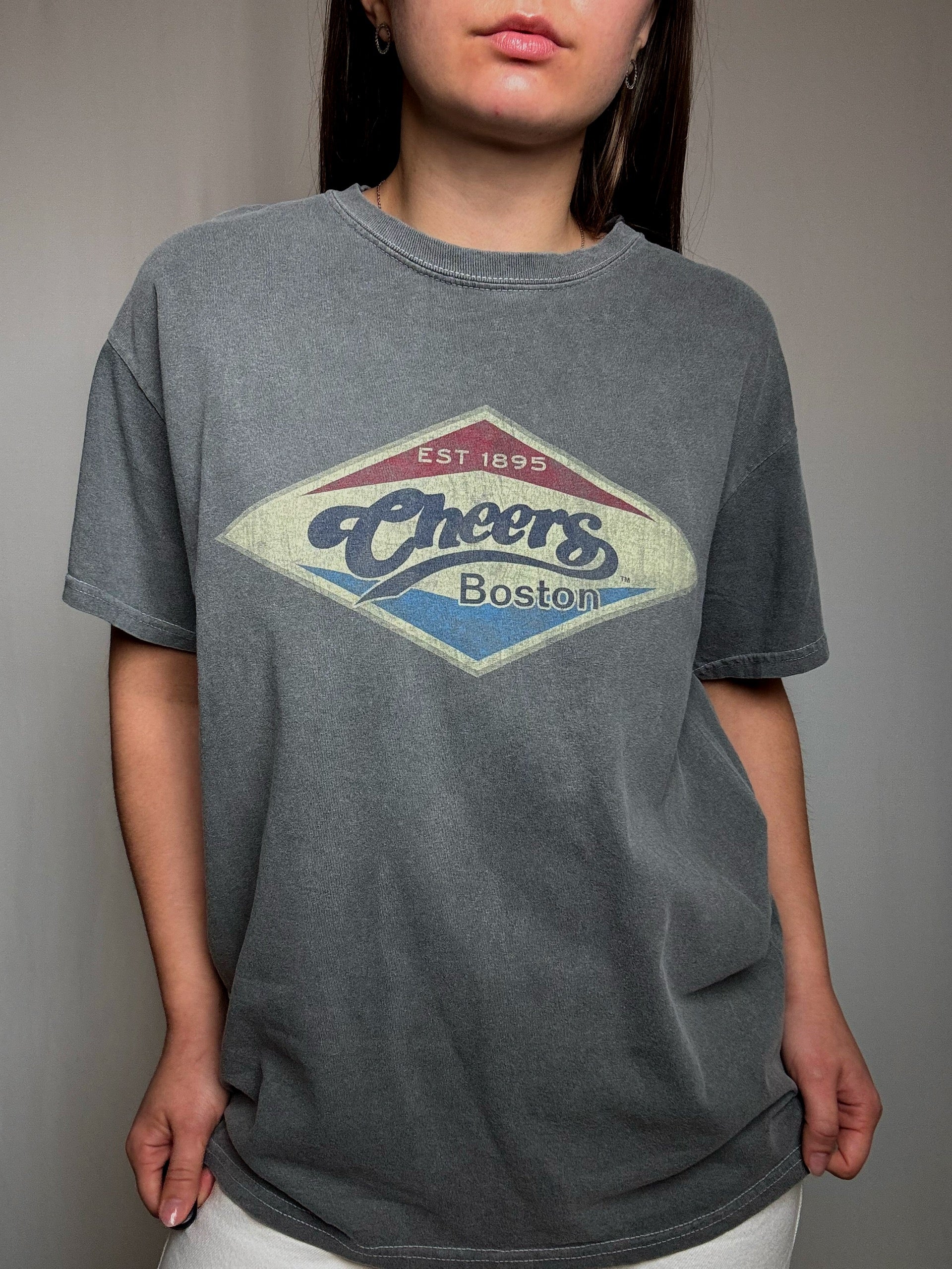 Tshirt gris Cheers L vintage