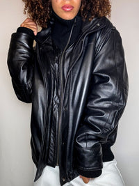 Vintage-Lederjacke, Größe L