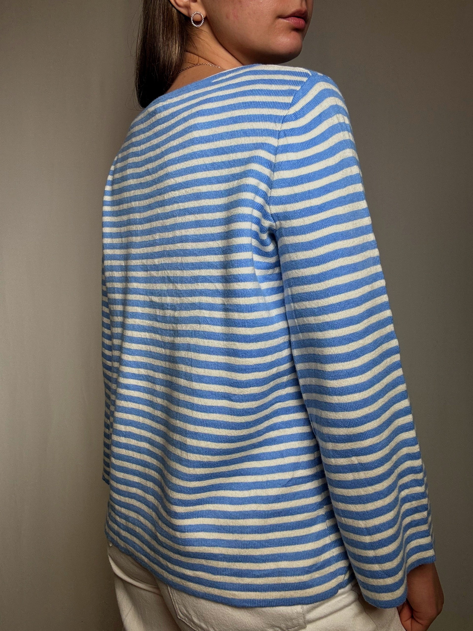 Pull en maille rayé M vintage