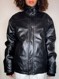 Vintage-Lederjacke, Größe L