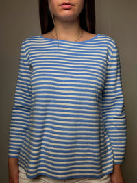 Pull en maille rayé M vintage
