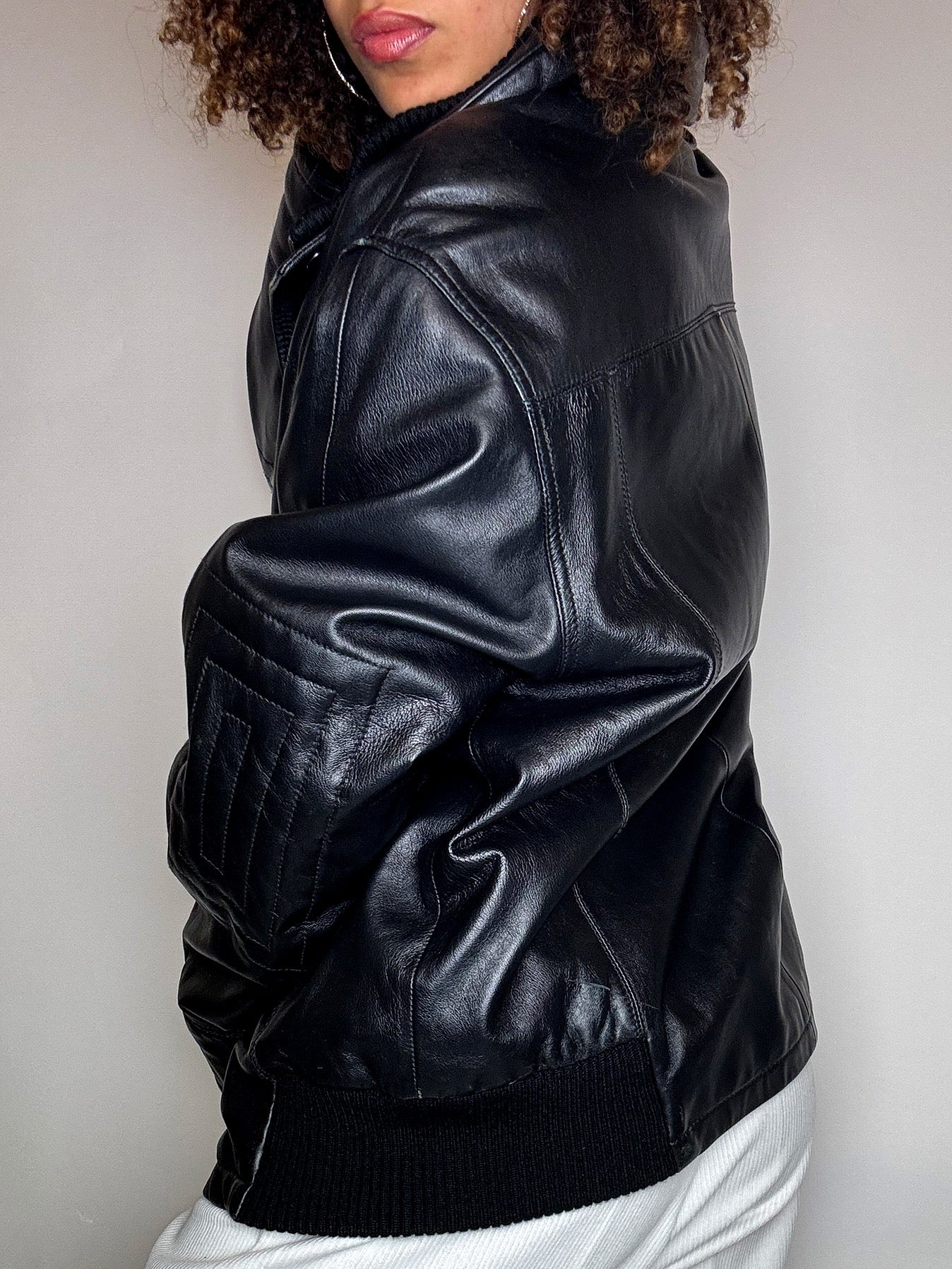 Vintage-Lederjacke, Größe L