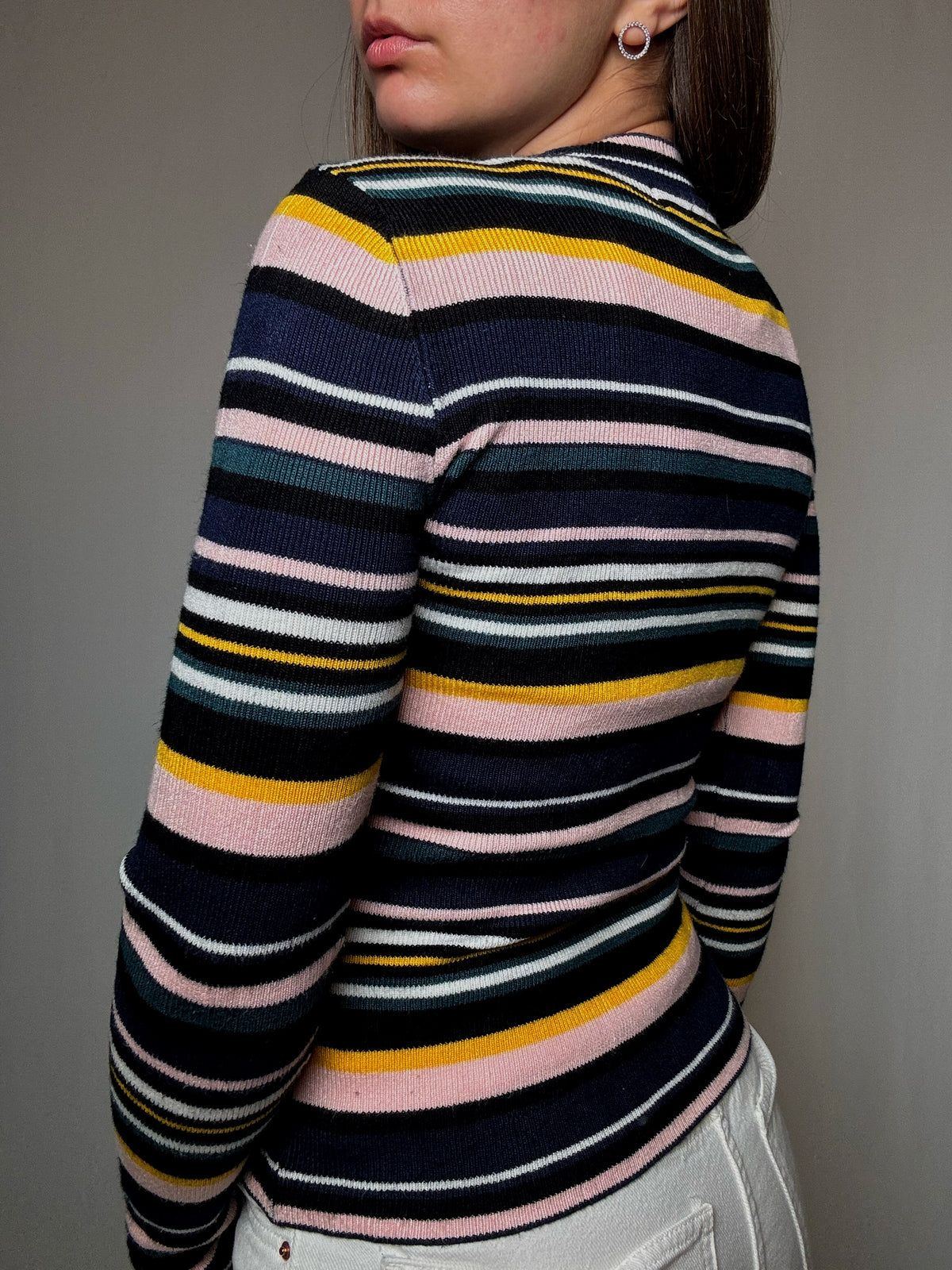 Pull en maille rayé Guess S vintage