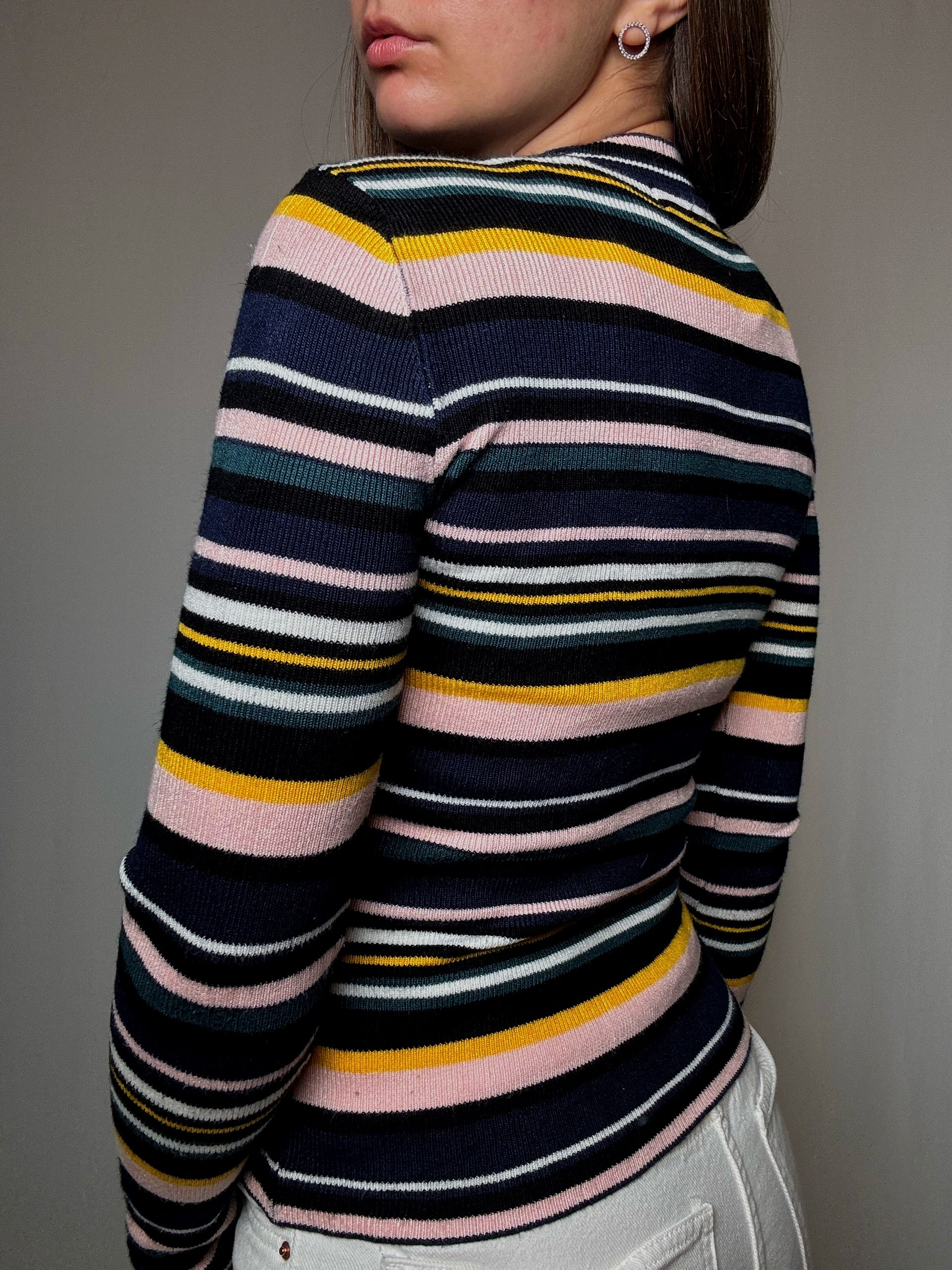 Pull en maille rayé Guess S vintage