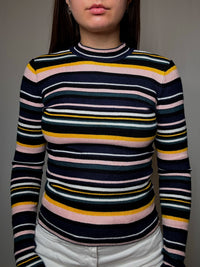 Pull en maille rayé Guess S vintage