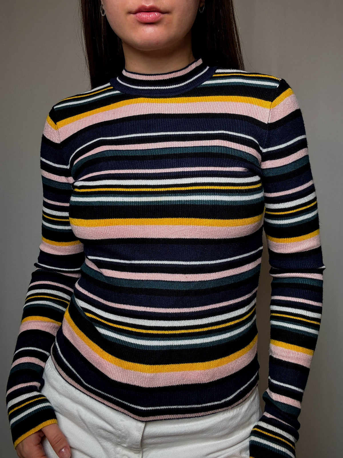 Pull en maille rayé Guess S vintage