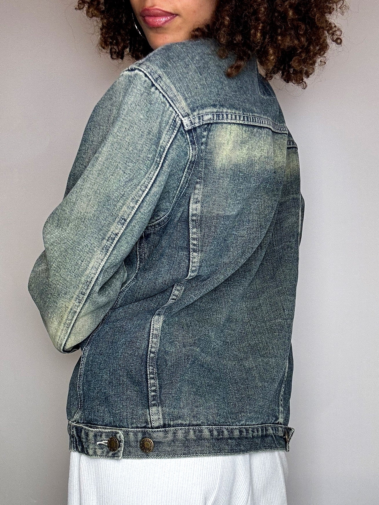 Veste en jean delavée XL vintage