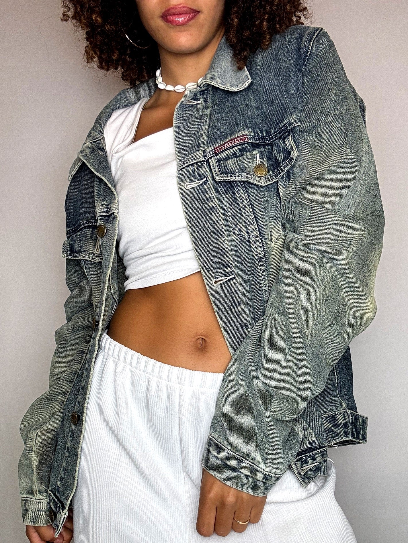 Vintage XL faded denim jacket